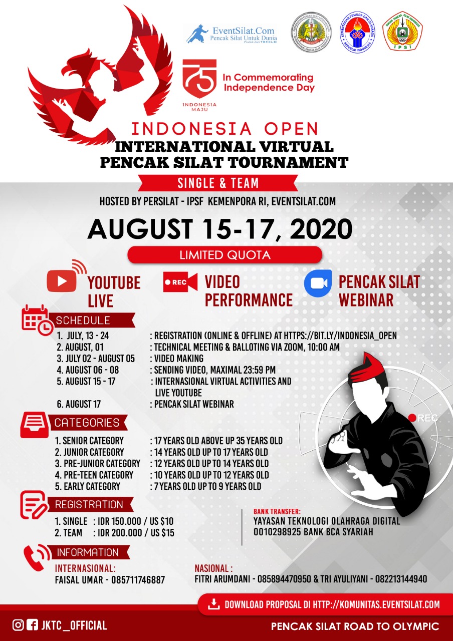 Open Indonesia Virtual Pencak Silat Tournament 2020